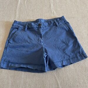 Land 'N Sea Chino Shorts Women's size 8 Blue Faded Design Stretch Beach Casual